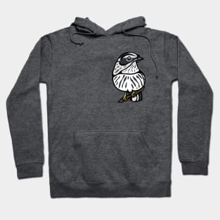 Black and White Warbler Graphic Hoodie